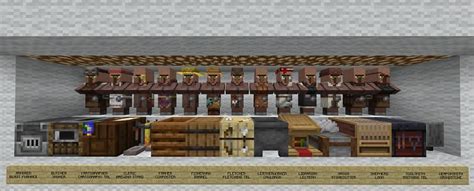 villager workstations|villager types and their blocks.